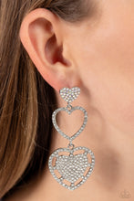 Load image into Gallery viewer, Couples Celebration - White Earring Paparazzi