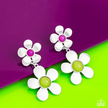 Load image into Gallery viewer, Fashionable Florals Green Earrings Paparazzi
