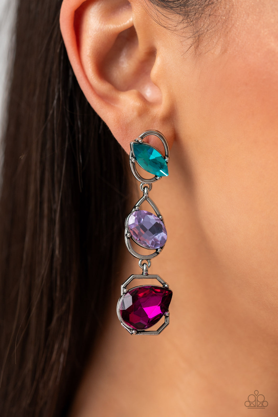 Dimensional Dance - Multi Earrings Paparazzi