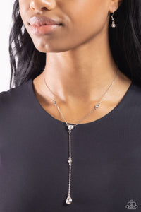 Lavish Lariat - White Necklace Paparazzi