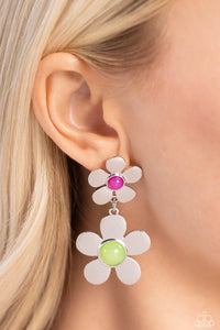 Fashionable Florals Green Earrings Paparazzi