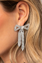 Load image into Gallery viewer, Paparazzi Just BOW With It - White Earrings
