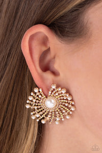 Fancy Fireworks Gold Earrings Paparazzi