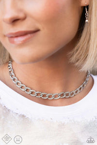 Fiercely Independent - White Chocker Necklace Paparazzi