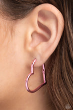 Load image into Gallery viewer, Loving Legend - Pink Hoop Hinge Earrings
