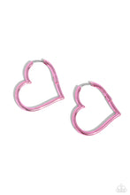 Load image into Gallery viewer, Loving Legend - Pink Hoop Hinge Earrings
