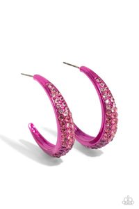 Obsessed with Ombré - Pink Hoop Earrings