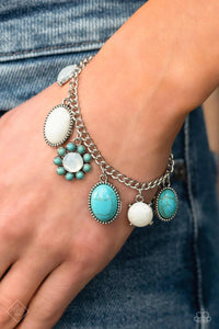 Cowboy Charm Blue Bracelet Paparazzi