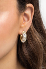 Load image into Gallery viewer, Combustible Confidence - Gold Hoop Earrings Paparazzi
