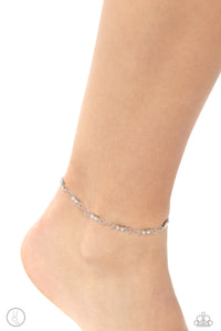 Simple Sass - White Anklet Paparazzi