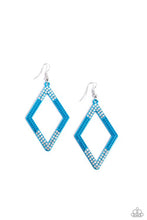 Load image into Gallery viewer, Eloquently Edgy - Blue Earrings Paparazzi
