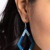 Load image into Gallery viewer, Eloquently Edgy - Blue Earrings Paparazzi
