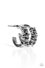 Load image into Gallery viewer, Rugged Rockstar - Silver Hoop Earrings Paparazzi
