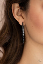 Load image into Gallery viewer, ~ Grungy Grit - Black Earring Paparazzi
