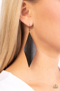 Retro Rally - Black Earrings Paparazzi