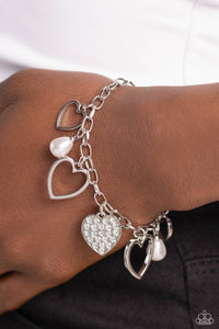 Glow Your Heart White Bracelet Paparazzi