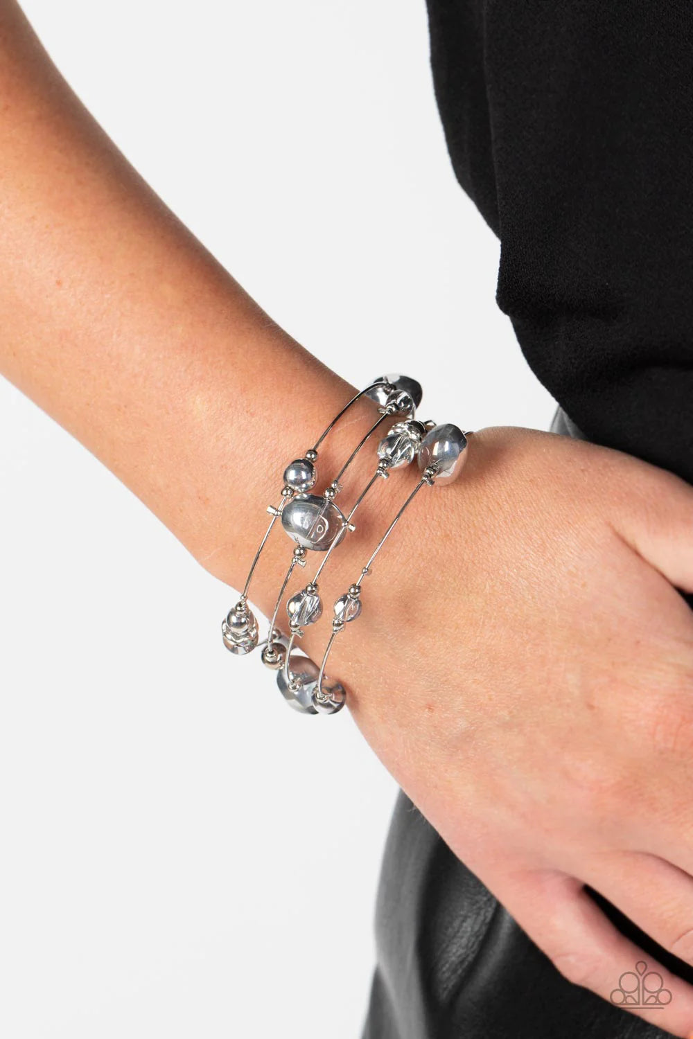 Optical Auras Silver Bracelet Paparazzi