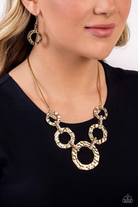 Rounded Redux Gold Necklace Paparazzi