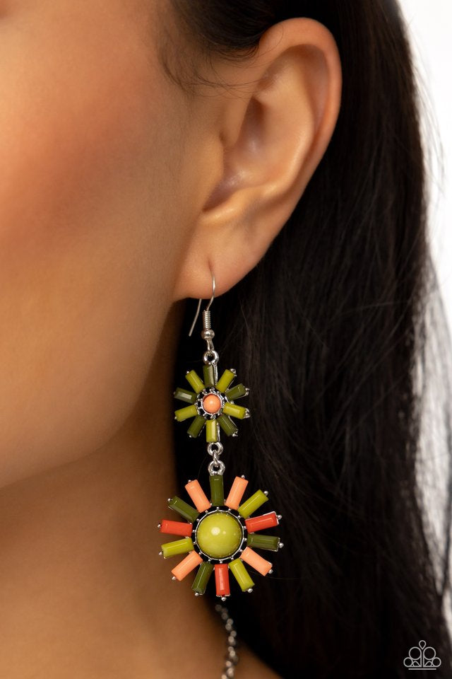 SUN Wild - Green Earrings Paparazzi