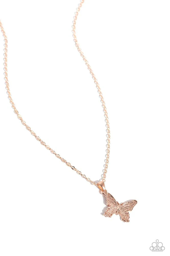 Midair Magic Rose Gold Necklace Paparazzi