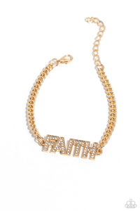 Faithful Finish - Gold Bracelet Paparazzi