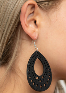 Belize Beauty - Black Earrings Paparazzi