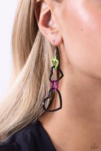 Load image into Gallery viewer, Cascading Crush - Black Earrings Paparazzi
