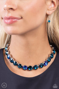 Alluring A-Lister - Blue Choker Necklace Paparazzi