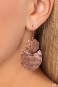 Monochromatic Charisma - Copper Earrings Paparazzi