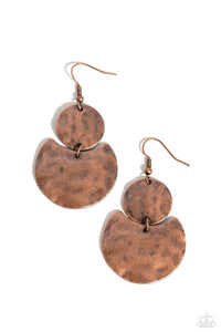 Monochromatic Charisma - Copper Earrings Paparazzi