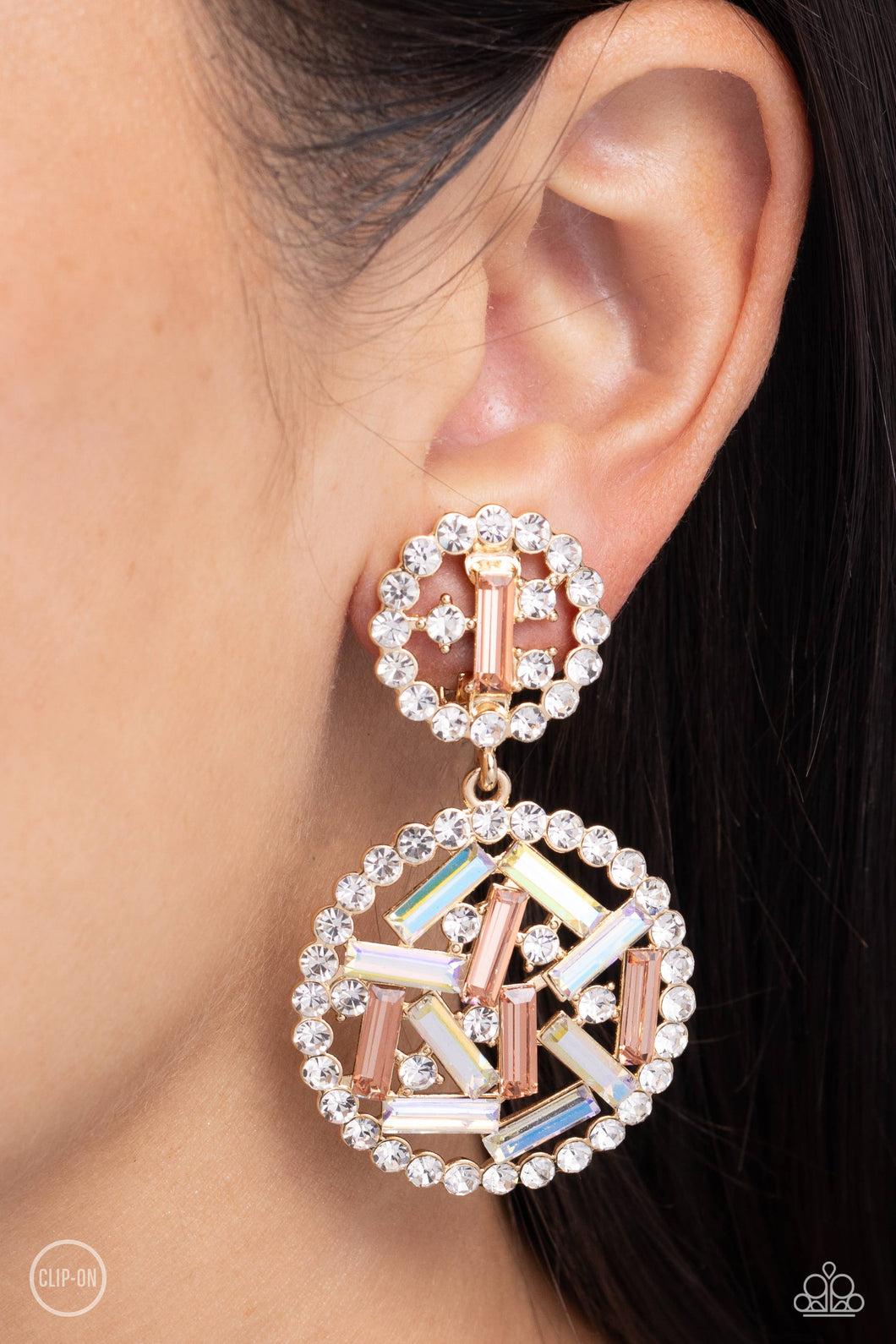 Gasp-Worthy Glam - Gold Clip -On Earrings Paparazzi