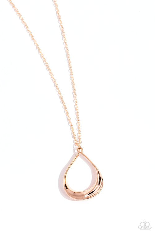 Subtle Season - Rose Gold Necklace Paparazzi