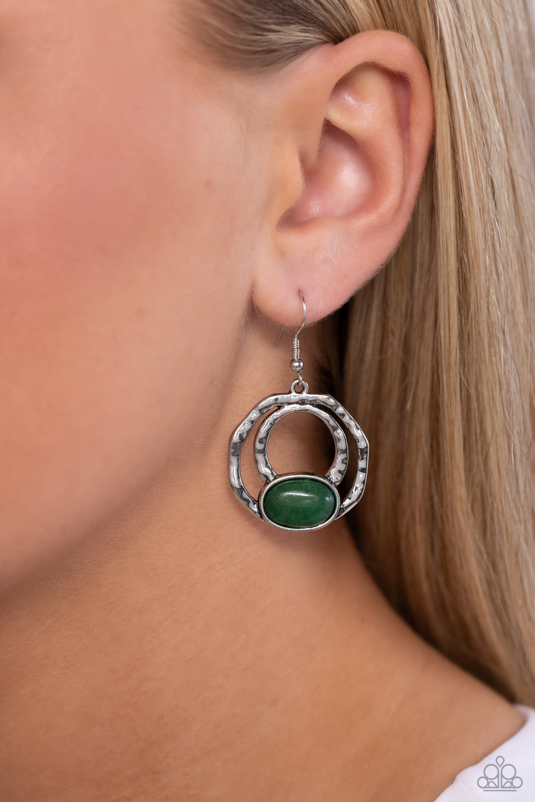 Terrestrial Retreat - Green Earrings Paparazzi