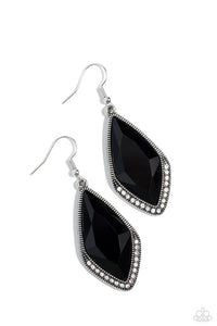 Deco Dazzle Black Earrings Paparazzi