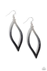 Admirable Asymmetry - Black Earrings Paparazzi