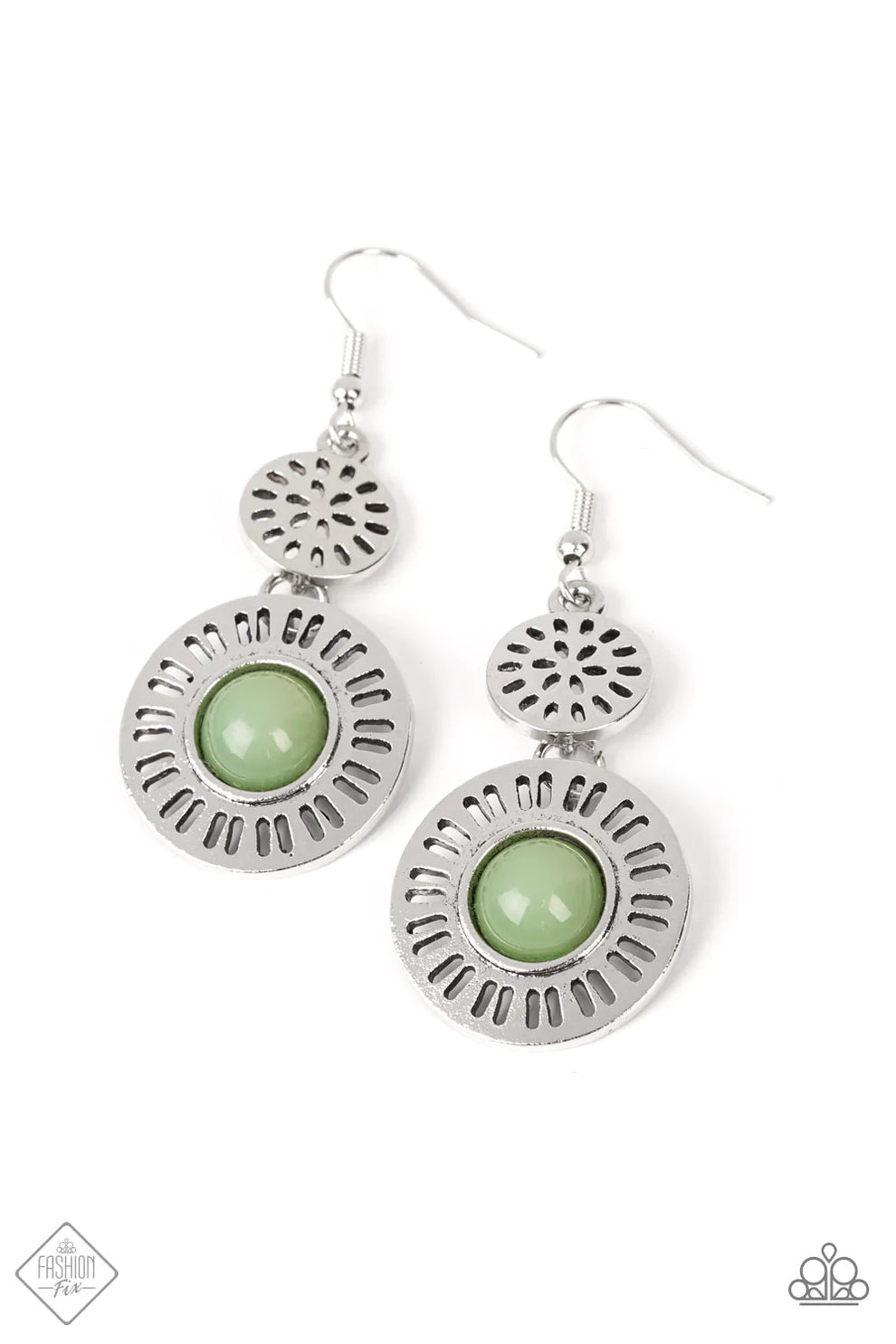 Ocean Orchard Green Earrings Paparazzi