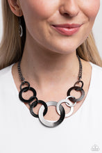 Load image into Gallery viewer, Uptown Links Black Necklace Paparazzi
