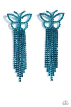 Load image into Gallery viewer, Billowing Butterflies - Blue Earrings
