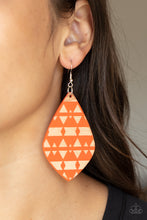 Load image into Gallery viewer, Zimbabwe Zoo - Orange Earrings
