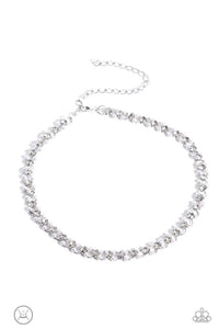 Classy Couture - White Choker Necklace