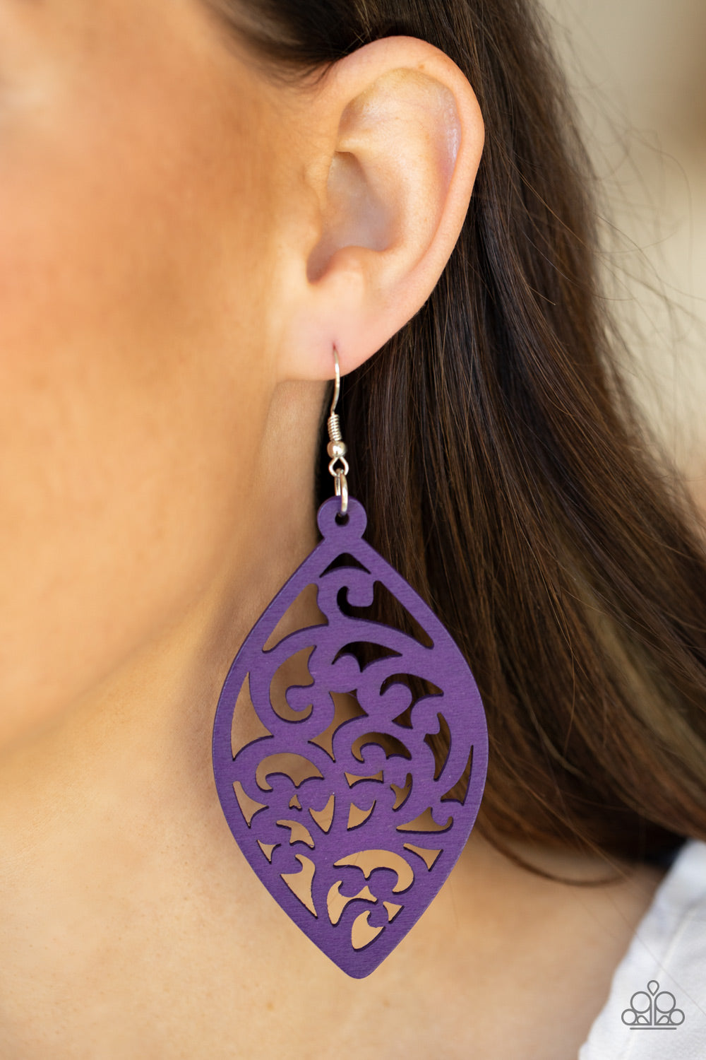 Coral Garden Purple Earrings