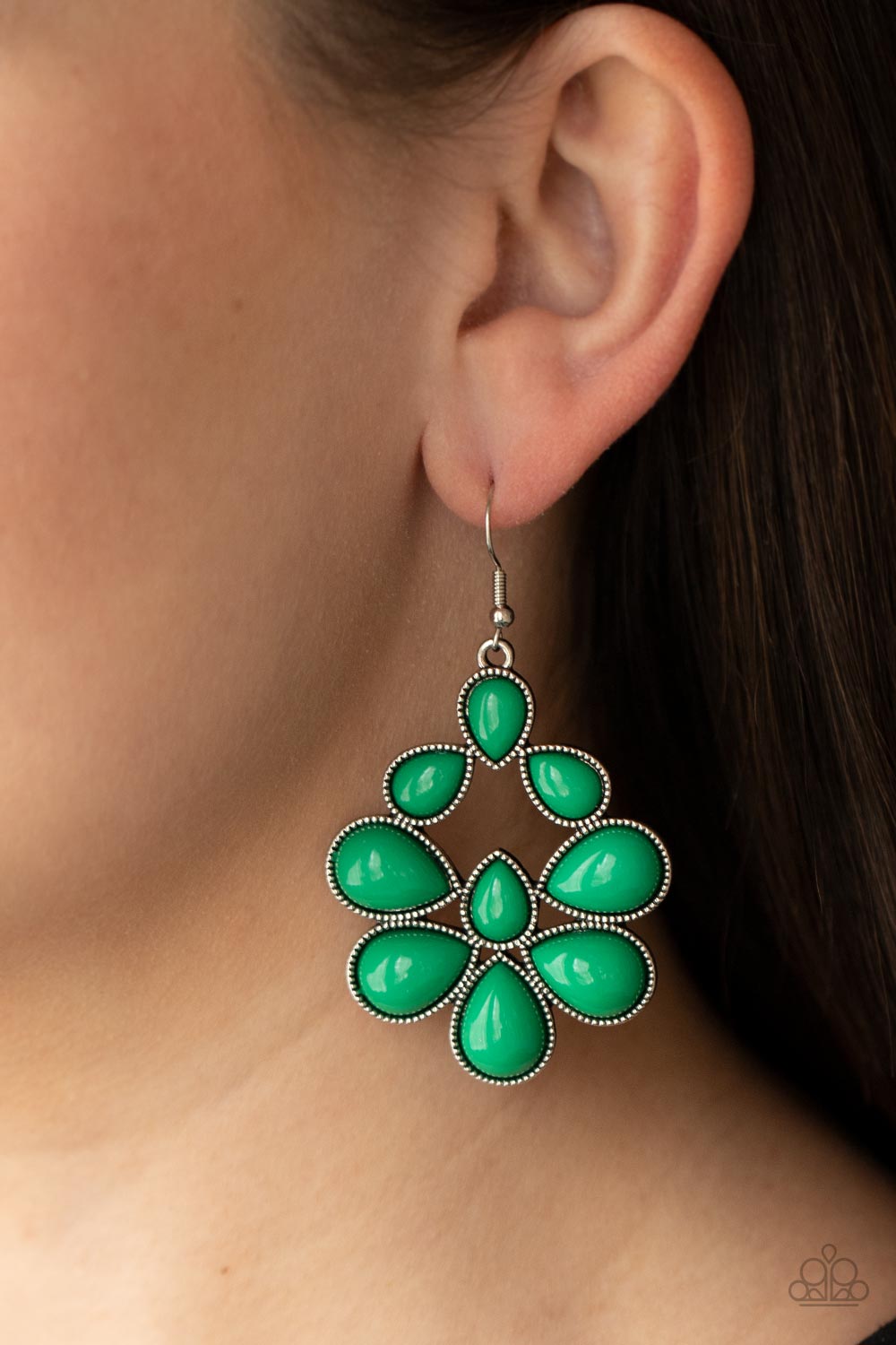 In Crowd Couture - Green Earrings