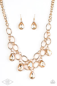 Show-Stopping Shimmer - Gold Necklace