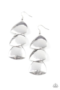 Modishly Metallic - Silver Earring