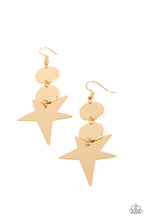 Load image into Gallery viewer, Star Bizarre - Gold Earring Paparazzi
