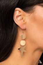 Load image into Gallery viewer, Star Bizarre - Gold Earring Paparazzi
