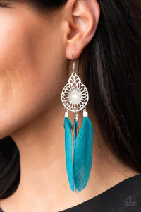 Pretty in PLUMES - Blue Earring