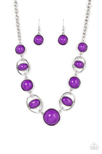 Load image into Gallery viewer, Eye of the BEAD-holder - Purple Necklace
