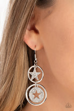 Load image into Gallery viewer, Liberty and SPARKLE for All - White Earring
