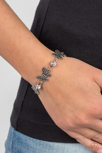 Has a WING to It - White Bracelet